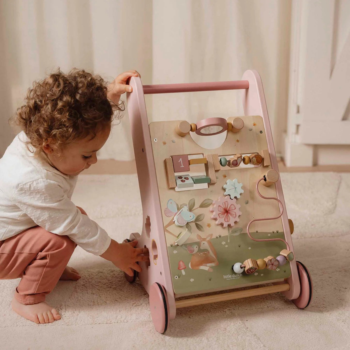Little Dutch Wooden Activity Walker - Pink