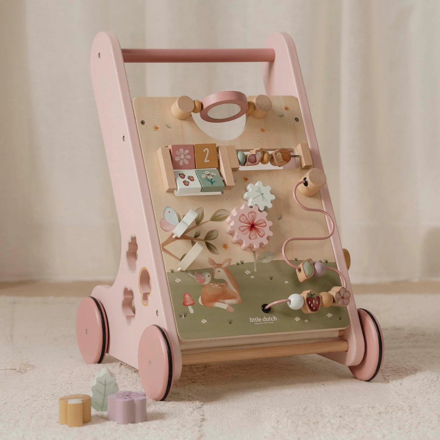 Little Dutch Wooden Activity Walker - Pink
