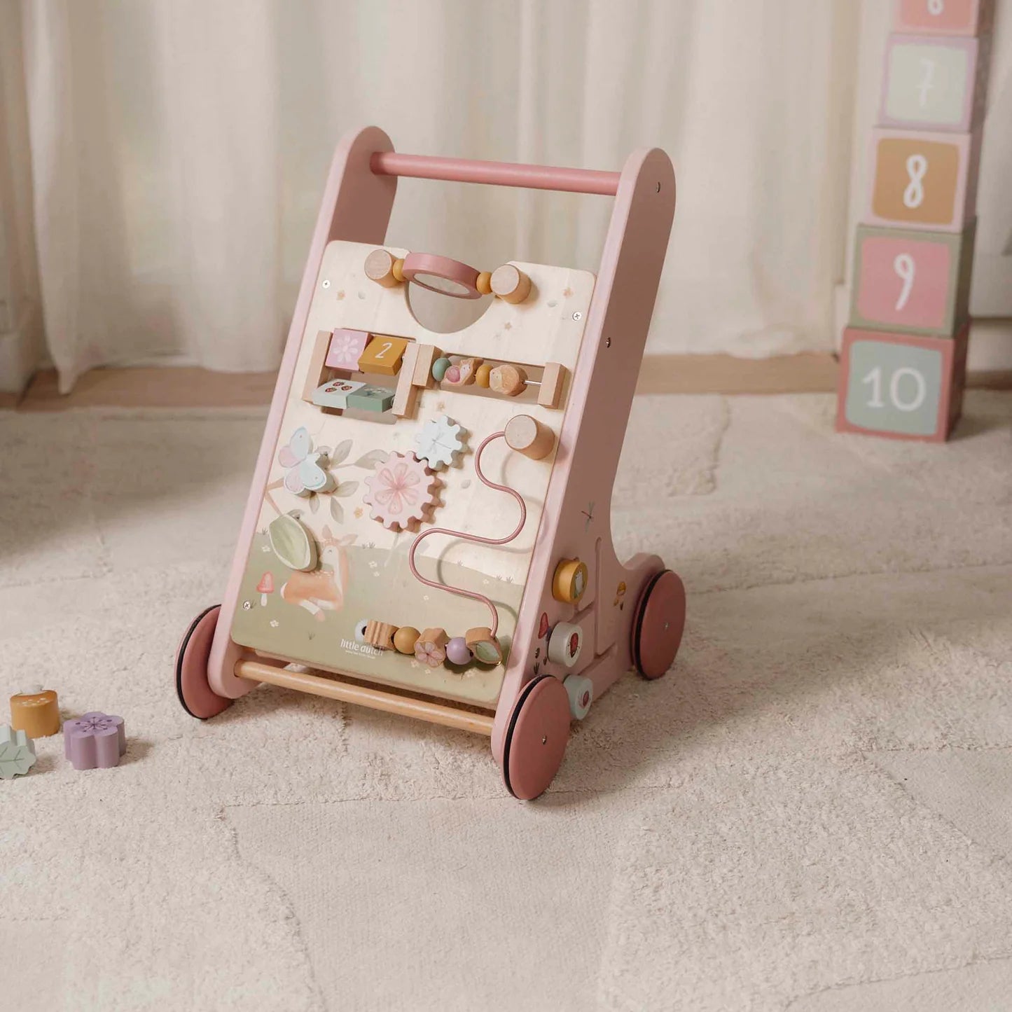 Little Dutch Wooden Activity Walker - Pink