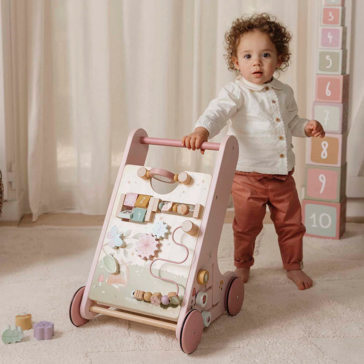 Little Dutch Wooden Activity Walker - Pink