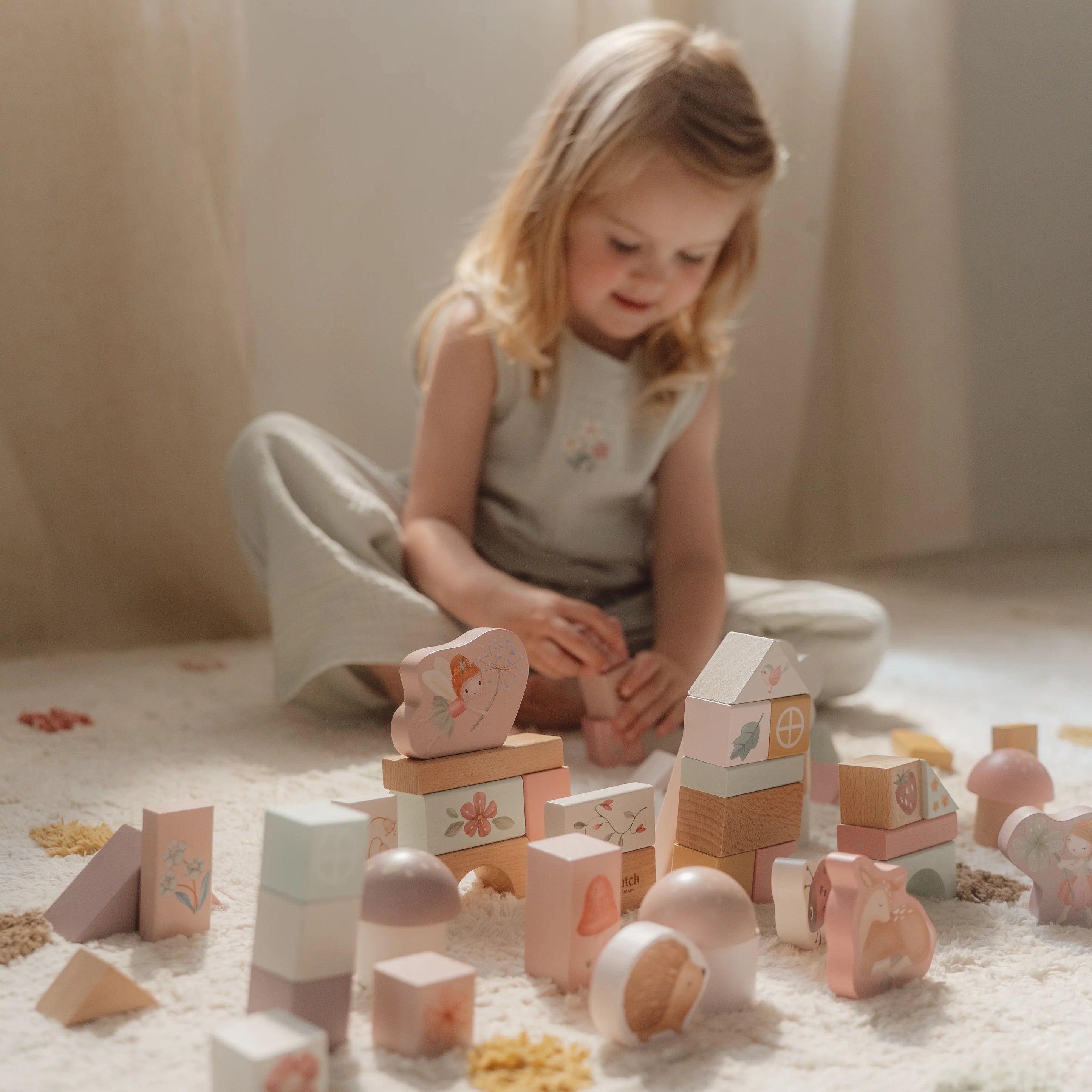 Little Dutch Wooden Building Block Set - Fairy Garden