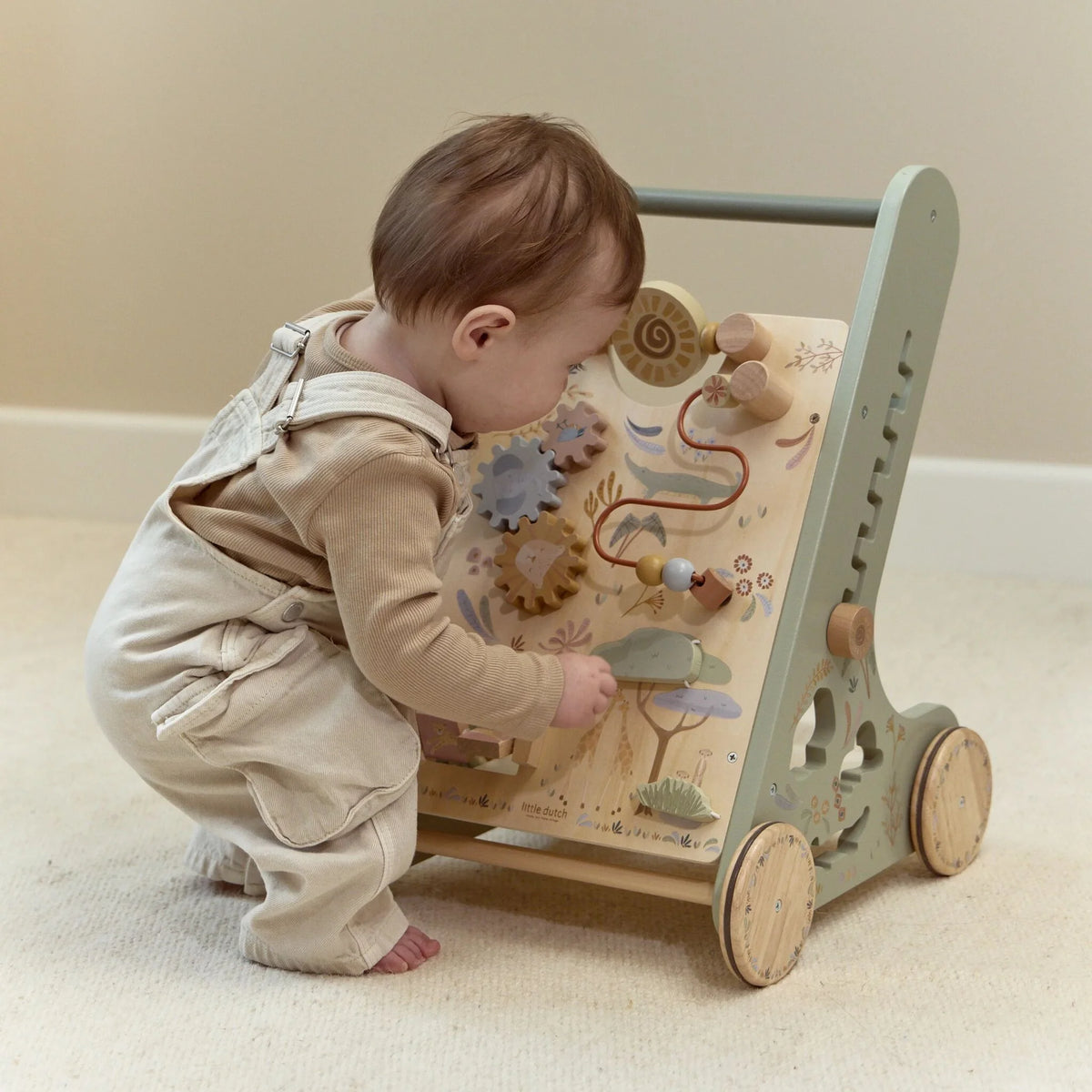Little Dutch Safari Friends Wooden Baby Activity Walker