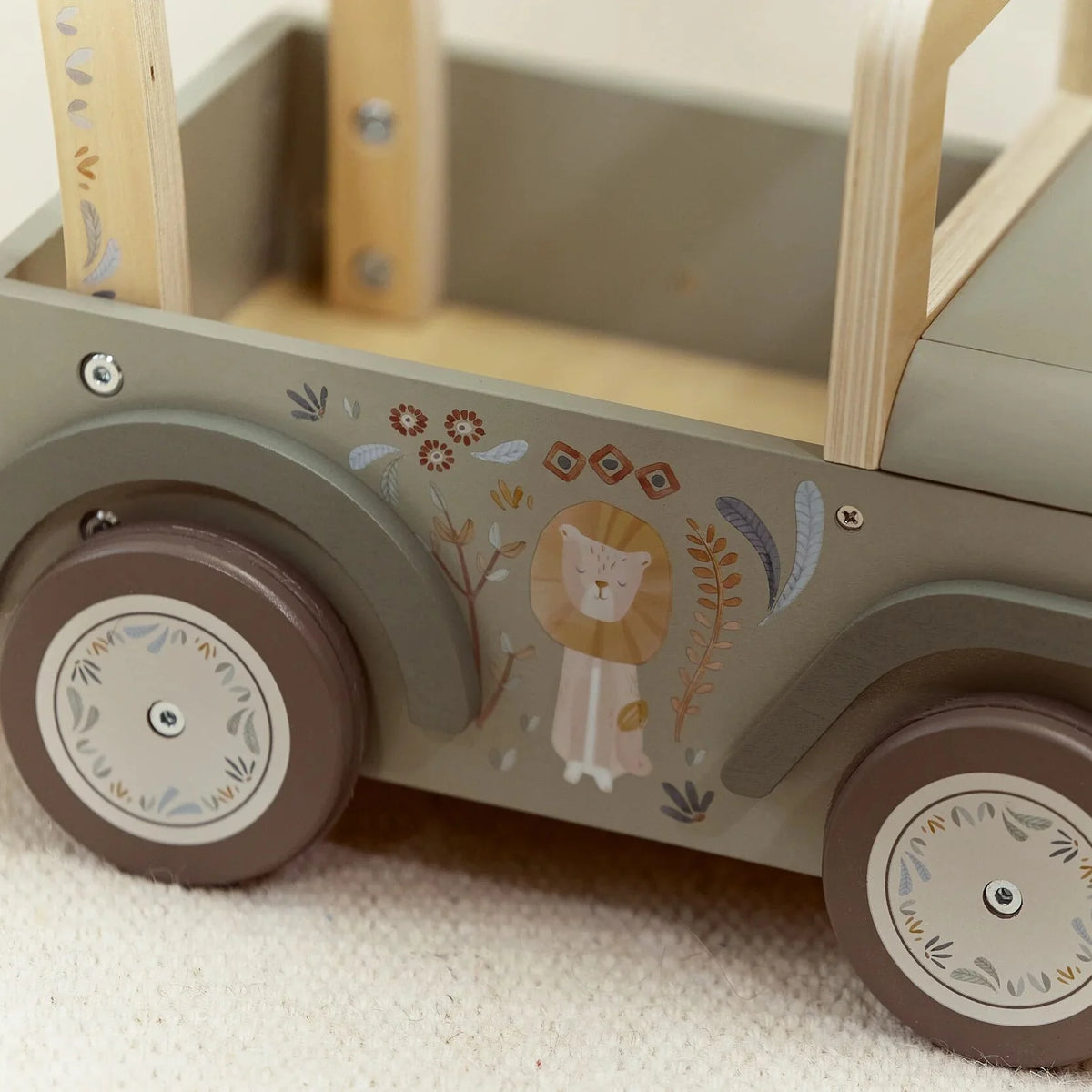 Little Dutch Wooden Safari Push Car