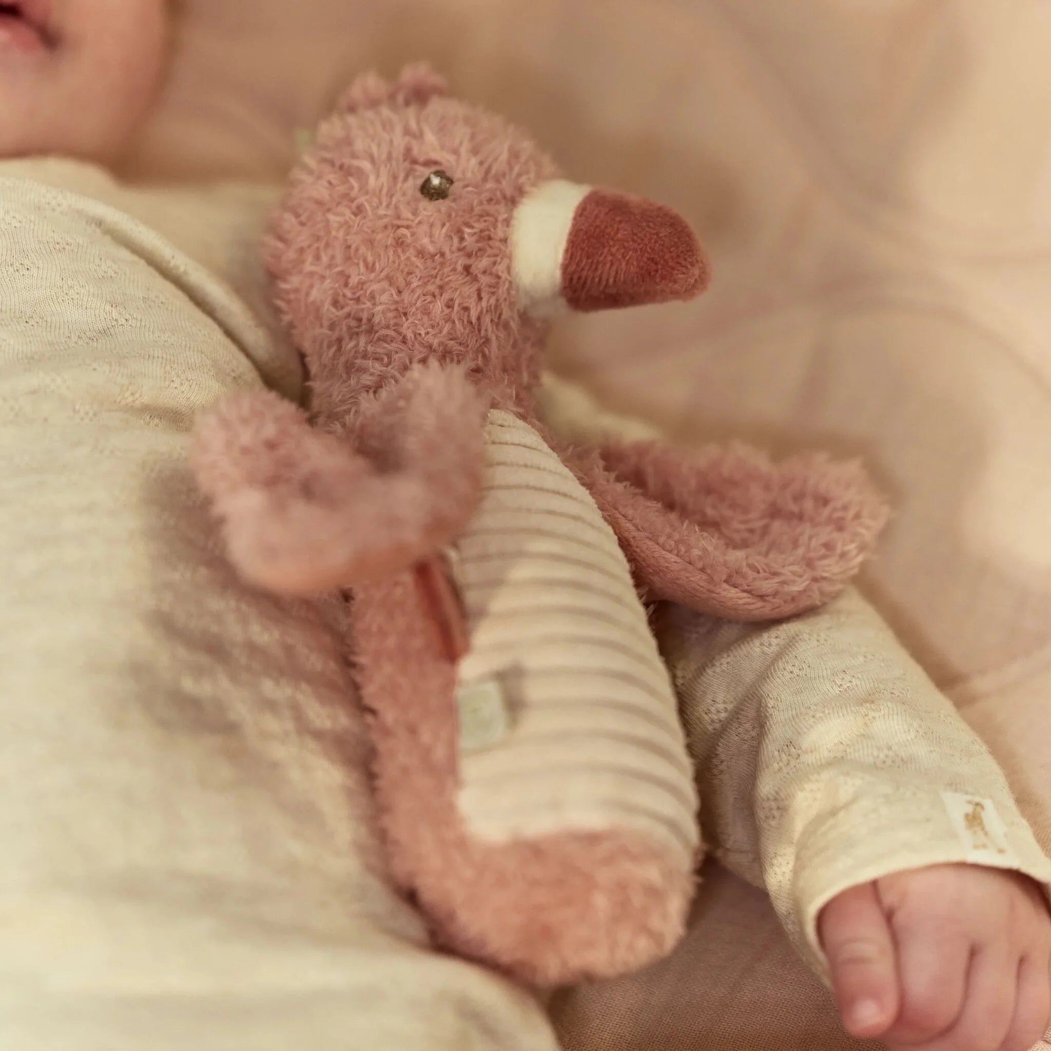 Little Dutch Squeaker With Rattle Flamingo - Safari Friends