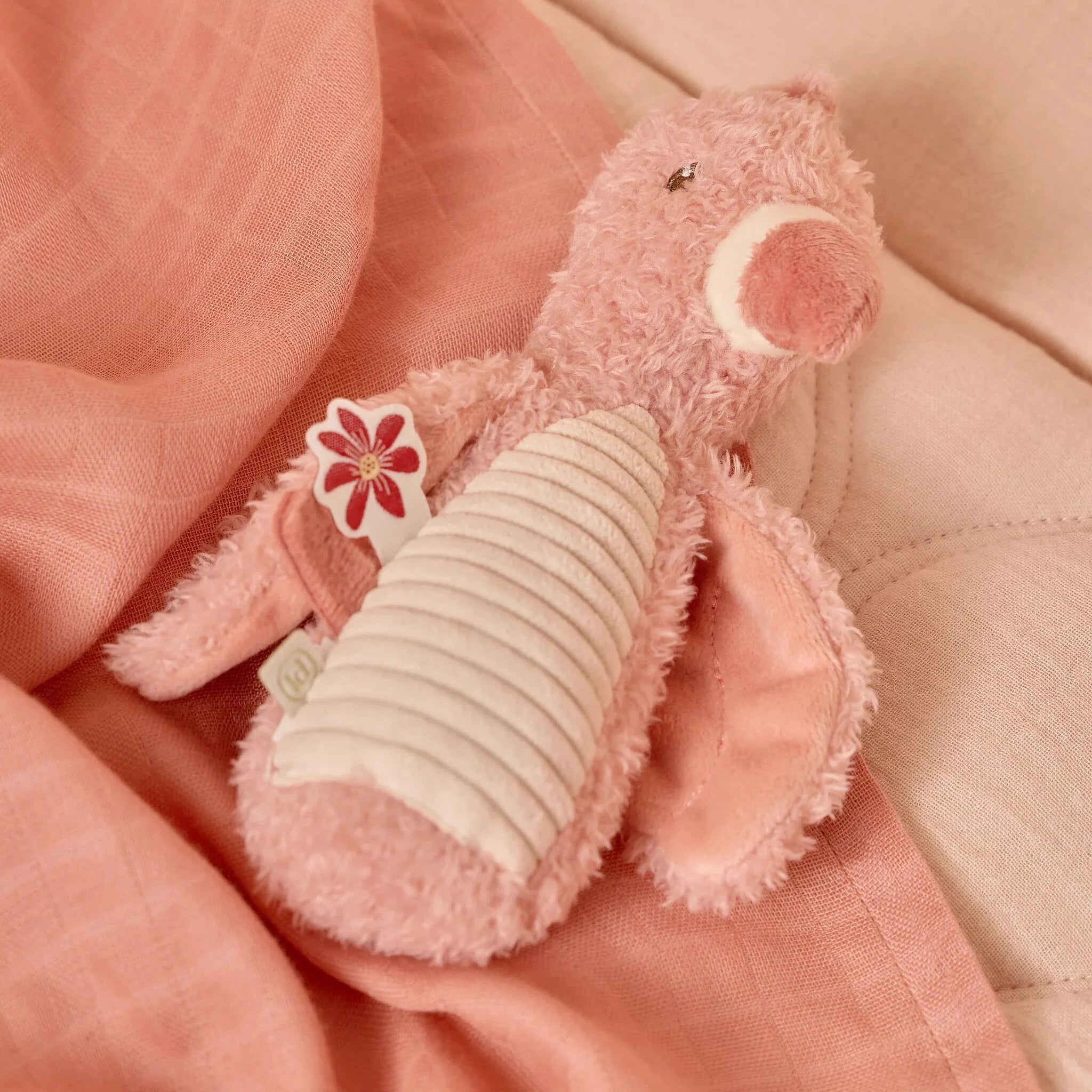 Little Dutch Squeaker With Rattle Flamingo - Safari Friends