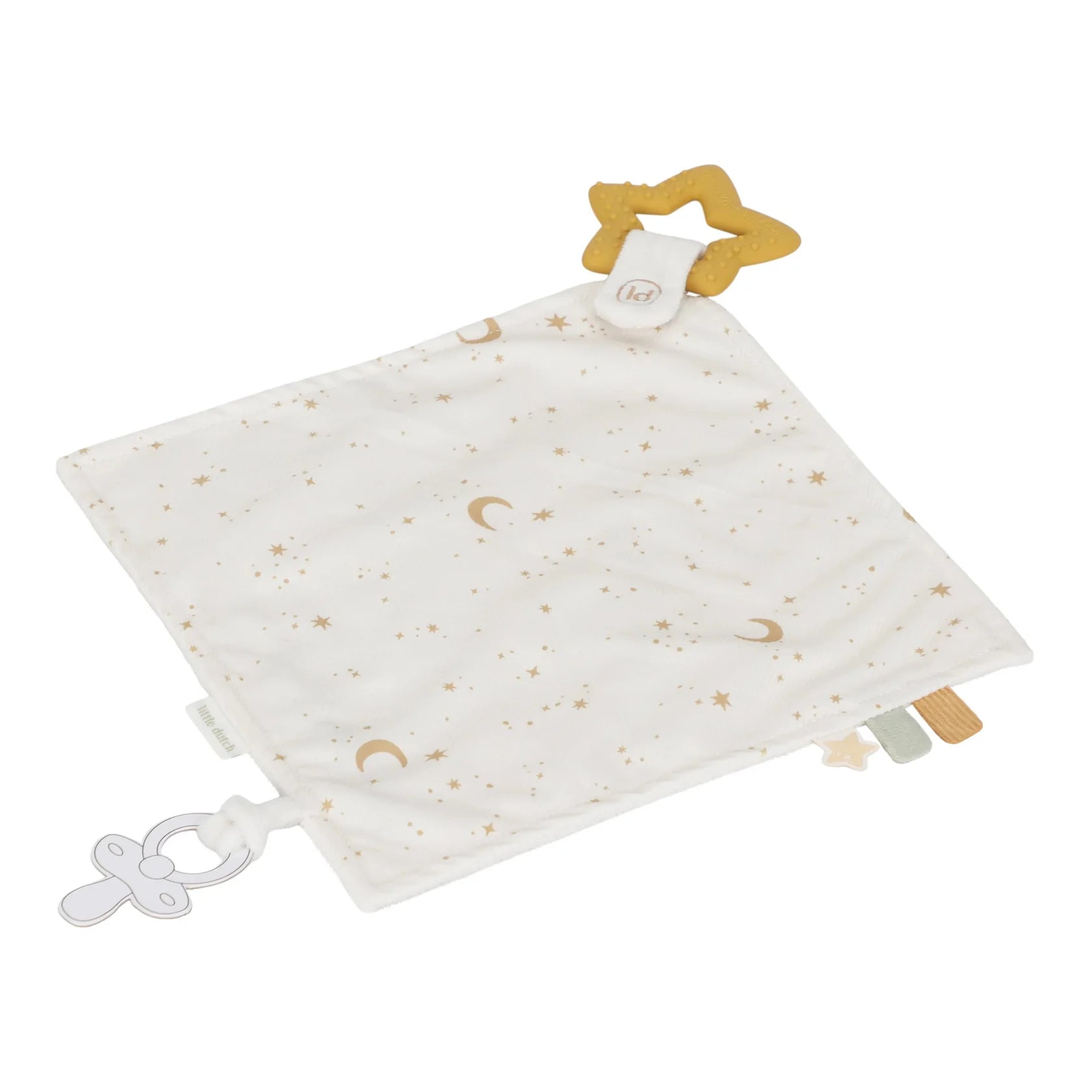 Little Dutch Cuddle Cloth - Baby Goose With Teething Ring