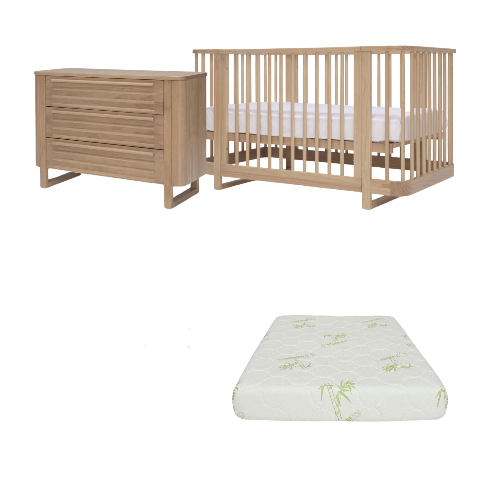 Tasman Eco Pisa STANDARD Nursery 3PC Package - Sandstone(EOFY *)  ETA AUG 2025 - Tiny Tots Baby Store