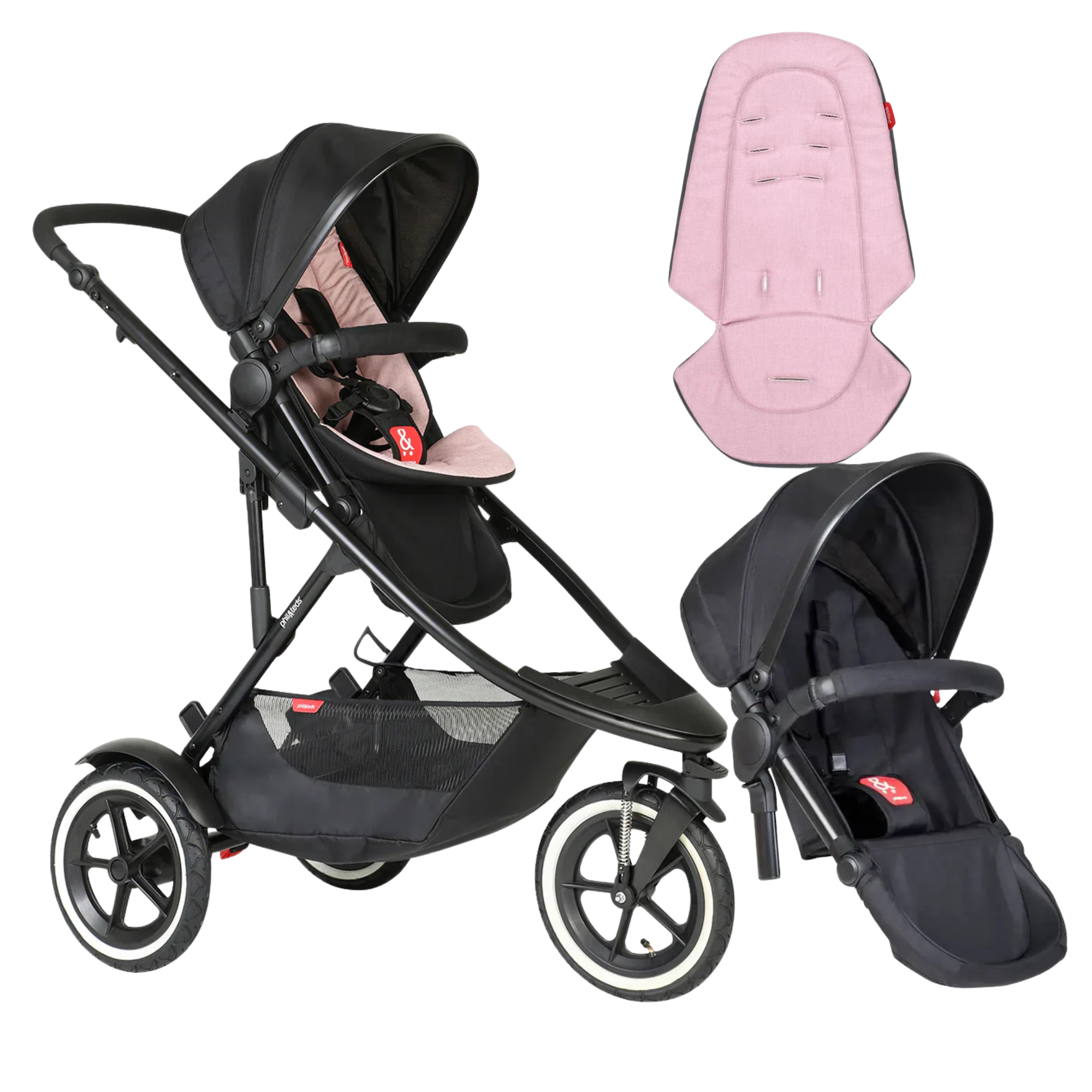 Phil&Teds sport verso sporty& modular inline® DOUBLE Stroller (Free Liner Worth 78.95)