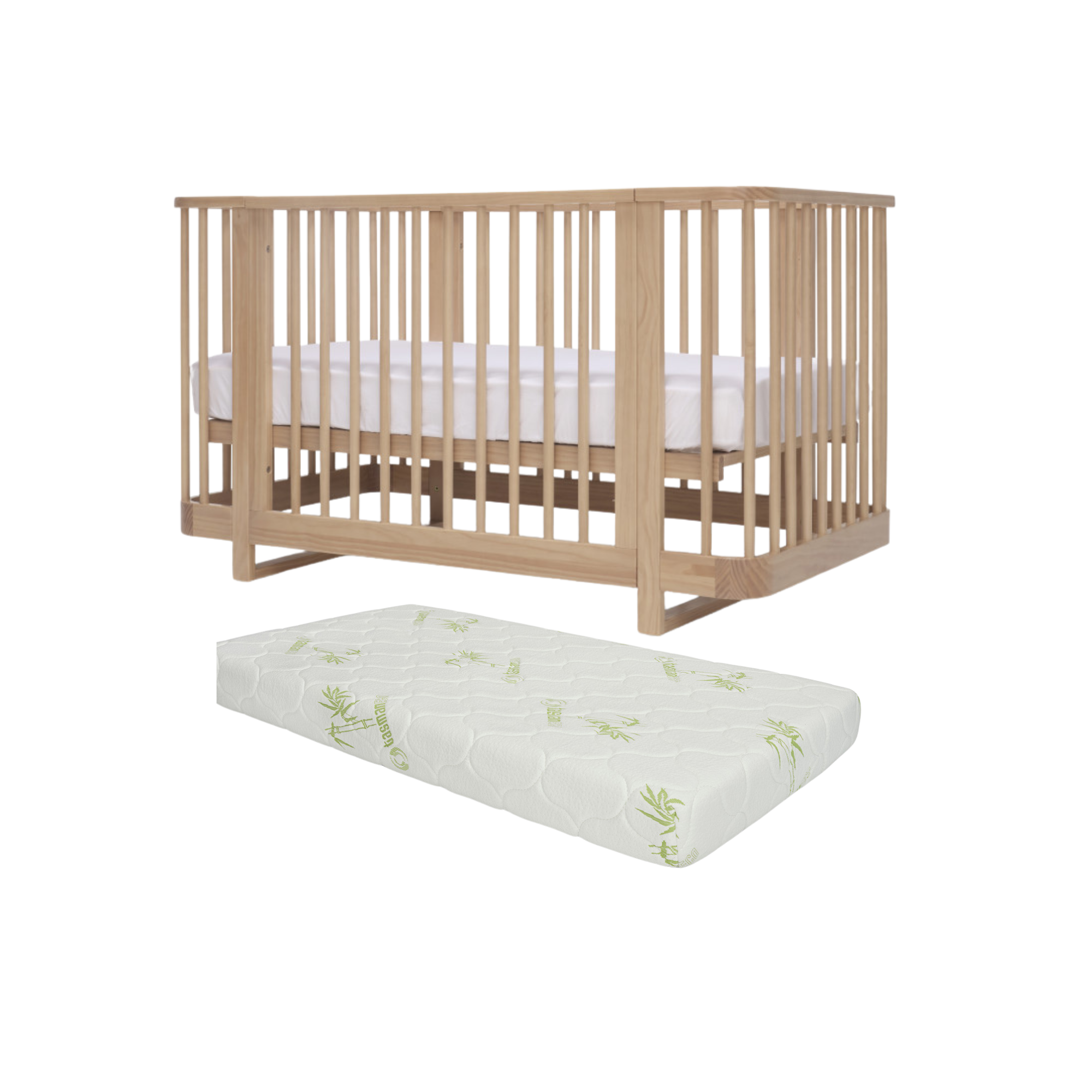 Tasman Eco Pisa Cot & Mattress -Sandstone (EOFY Sale) ETA JULY 2025 - Tiny Tots Baby Store