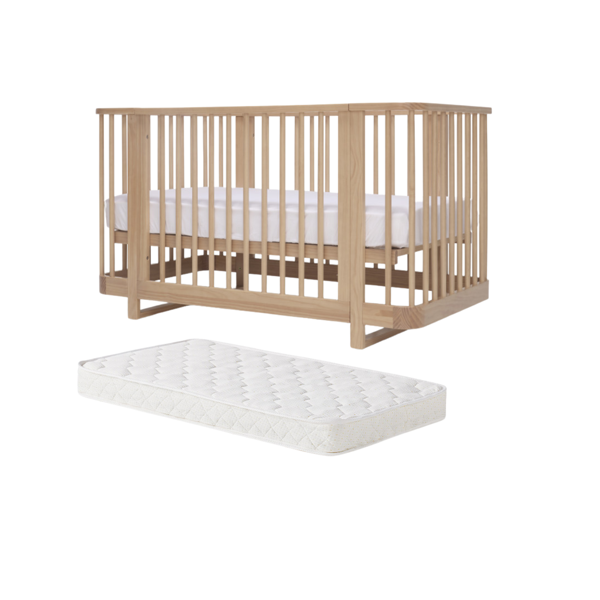 Tasman Eco Pisa Cot & Mattress -Sandstone (EOFY Sale) ETA JULY 2025 - Tiny Tots Baby Store