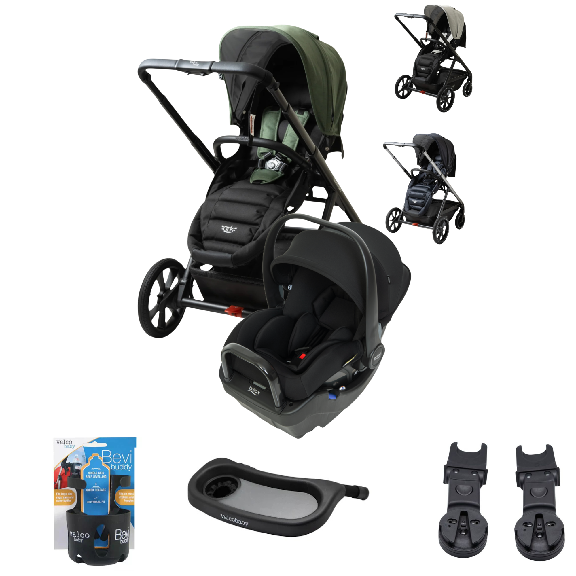Valco baby ARK BPod Lite Travel System Inc Adapters (Exclusive Gift Pack) - Tiny Tots Baby Store