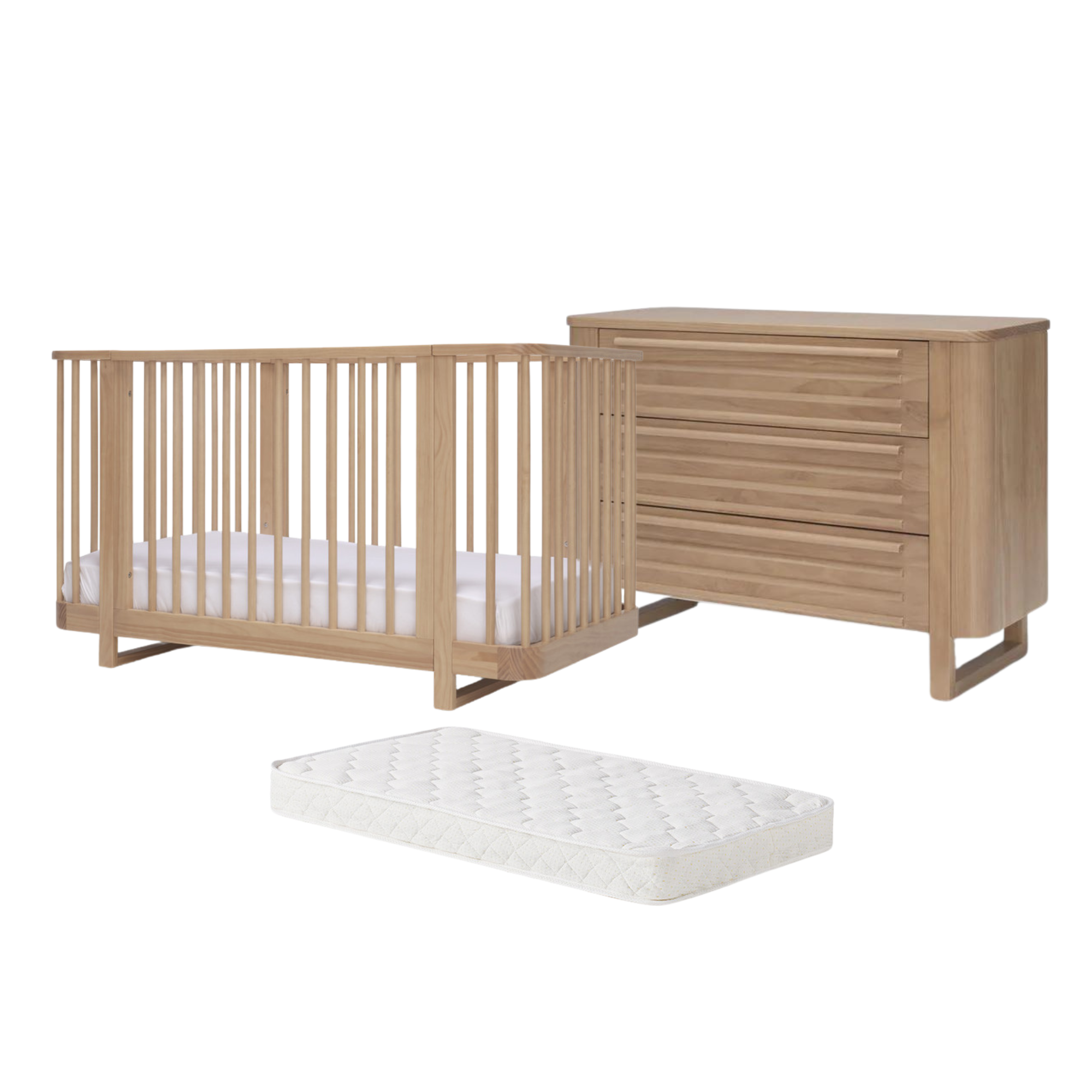 Tasman Eco Pisa STANDARD Nursery 3PC Package - Sandstone(EOFY *) ETA AUG 2025 - Tiny Tots Baby Store