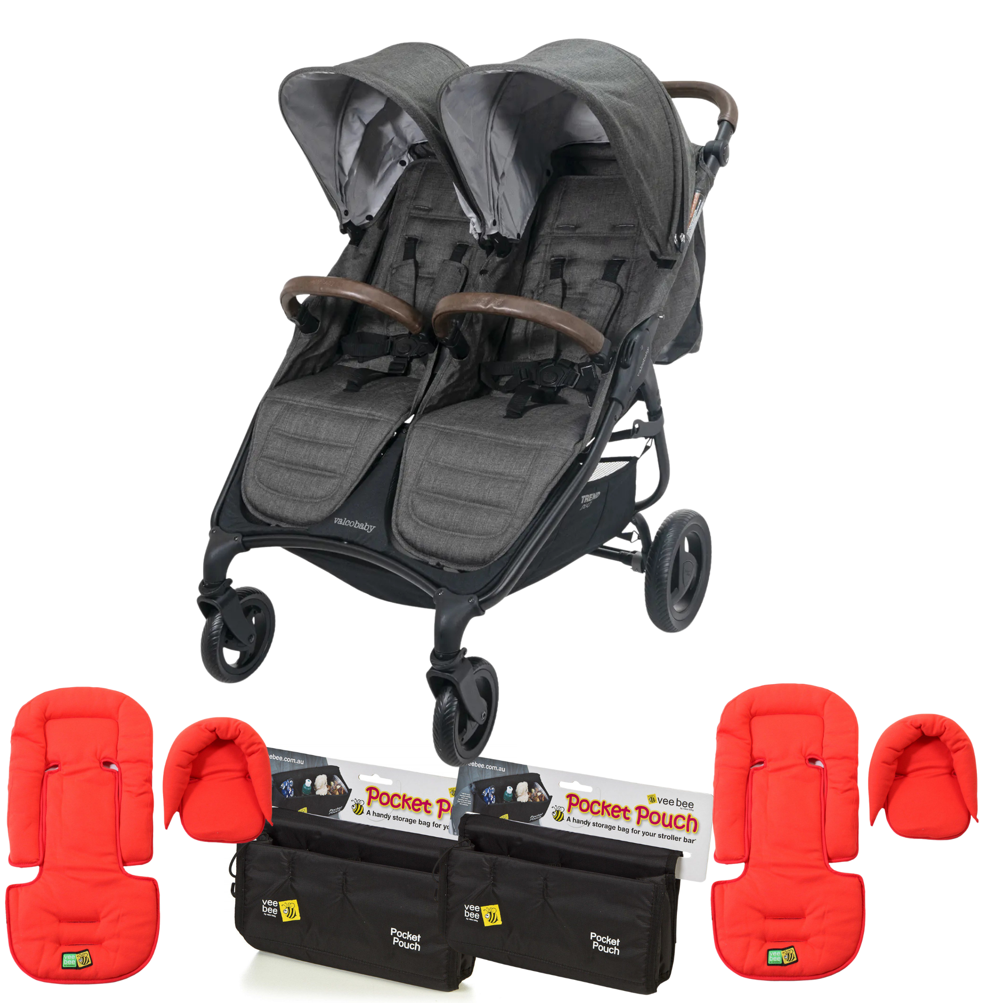 Valco baby TREND Duo Charcoal (Exclusive Gift Pack worth $179)