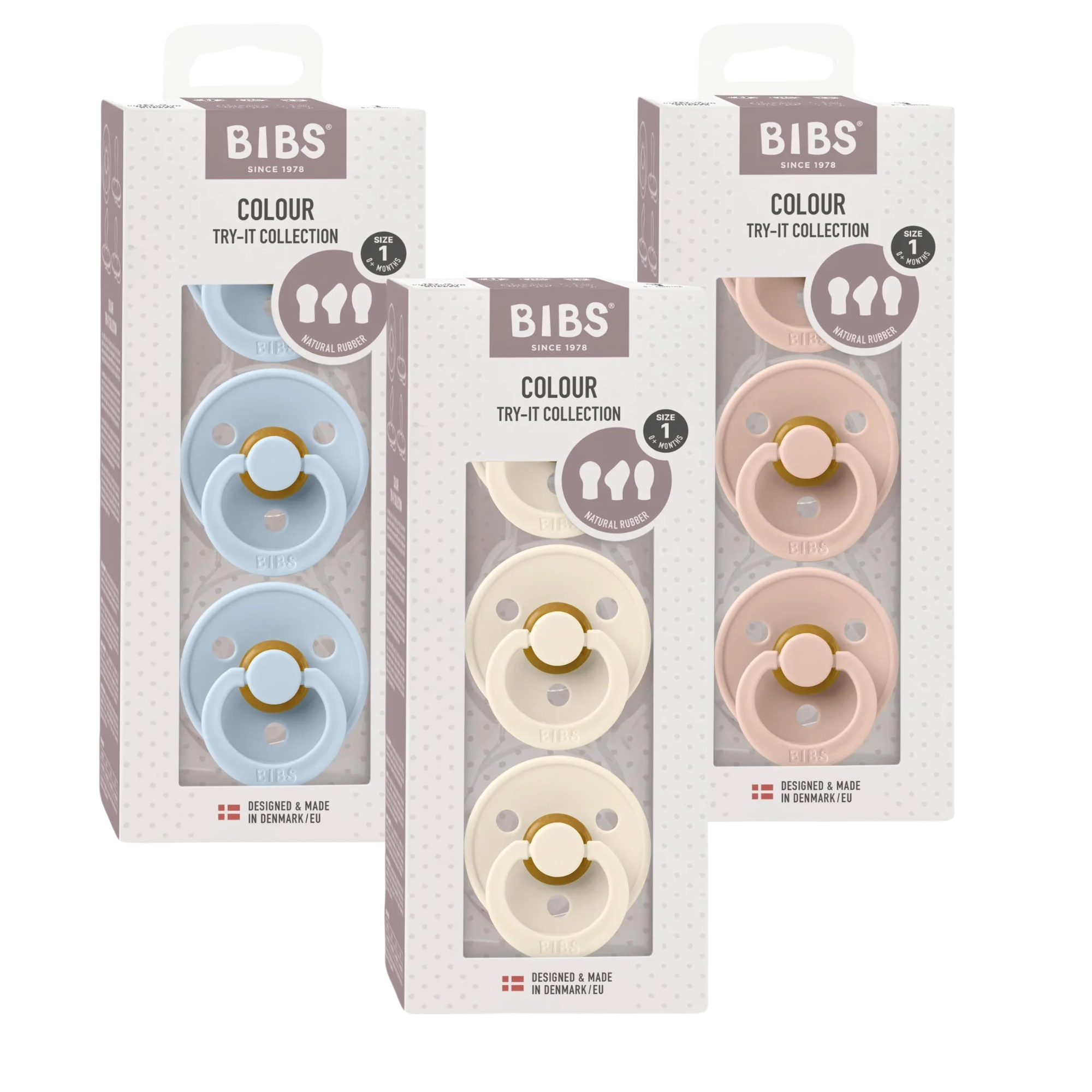 BIBS Pacifier Try-it Colour 3pk - Tiny Tots Baby Store