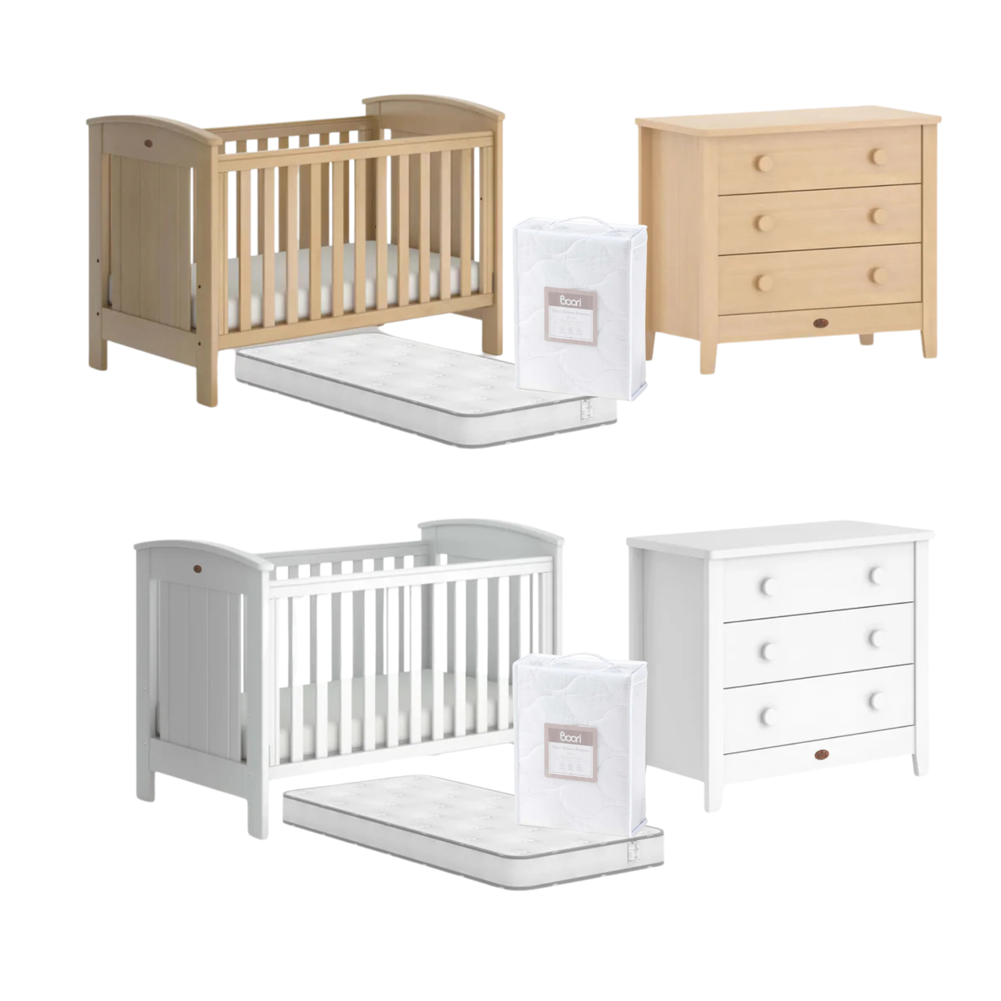 Boori Casa Baby Cot 3 PC Nursery | FREE Mattress Protector Worth $ 49.95