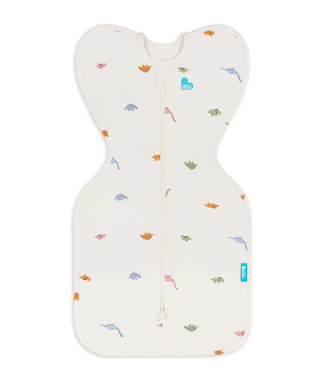 Love To Dream Swaddle Up™ 1.0 TOG Small (3.5-6 kg) DINOSNORE CREAM