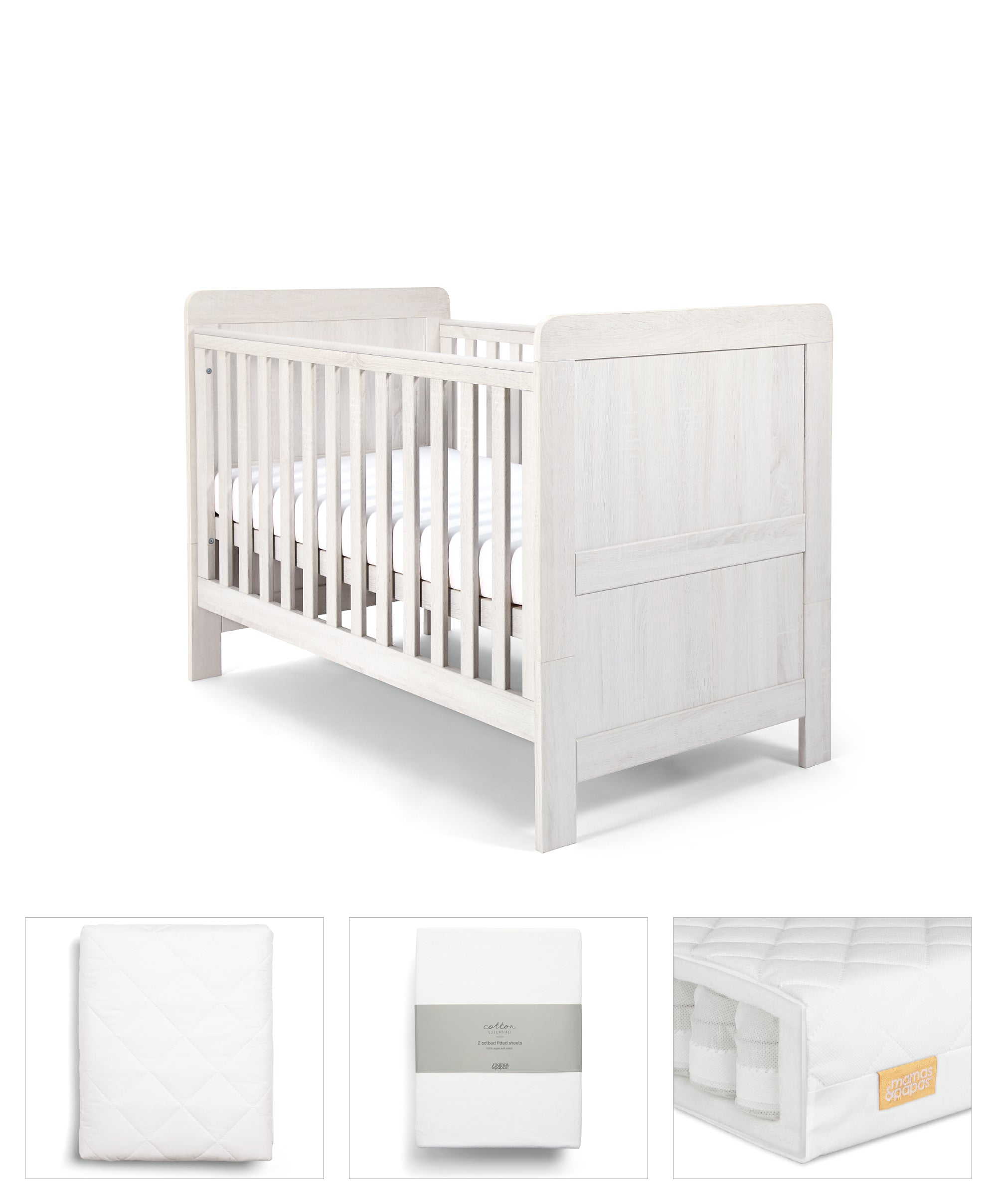 Mamas & Papas Atlas 4 Piece Set White Wash - Tiny Tots Baby Store