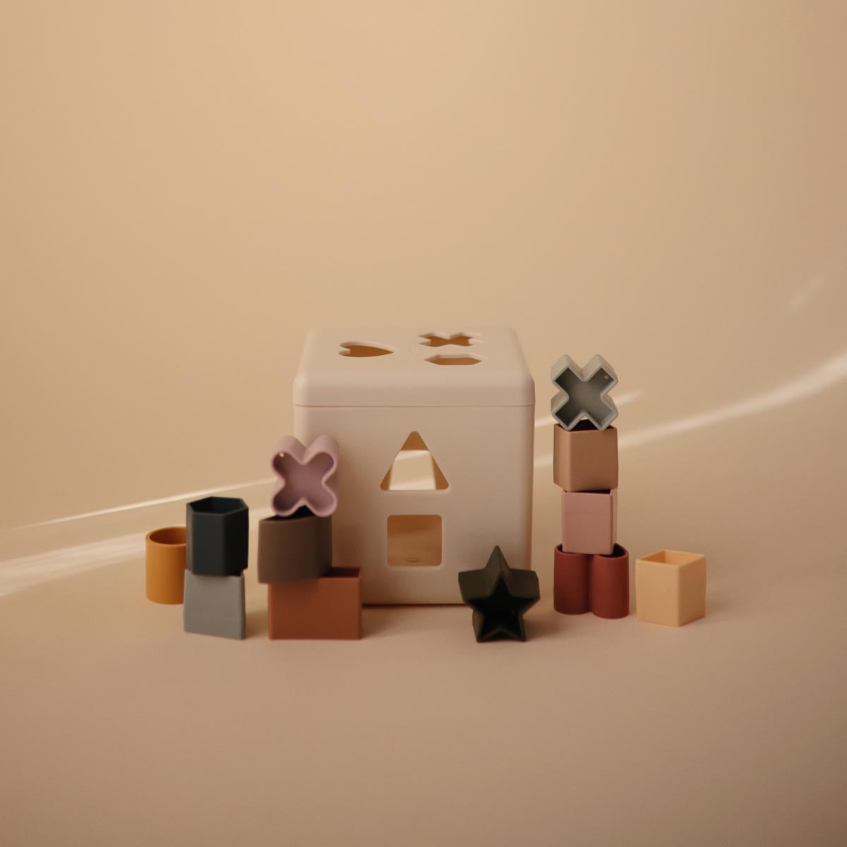 Mushie Shape Sorting Box - Tiny Tots Baby Store