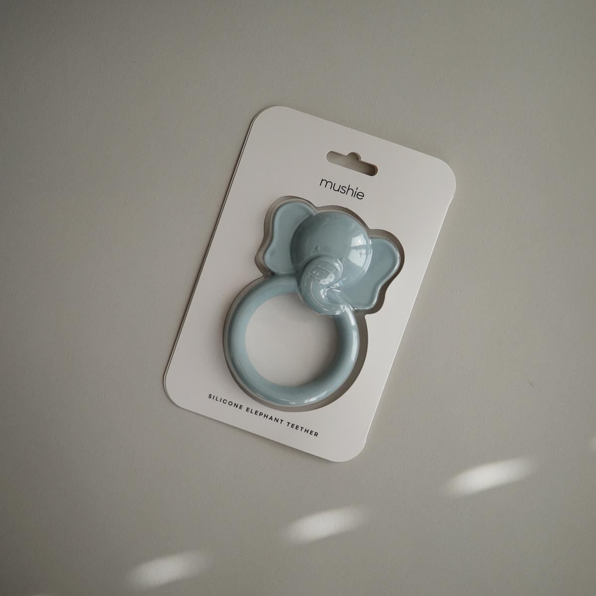 Mushie Elephant Teether-Pale Blue - Tiny Tots Baby Store