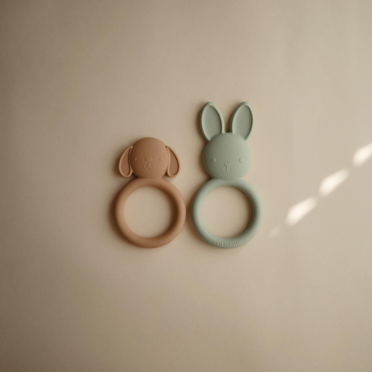 Mushie Dog Teether-Natural - Tiny Tots Baby Store