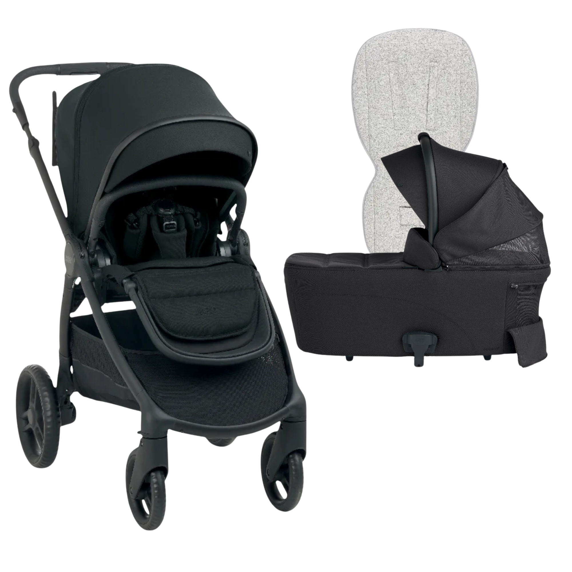 Mamas & Papas Ocarro2 All -Terrain Pram Bundle - Eclipse Black| BONUS Seat Liner $49.95
