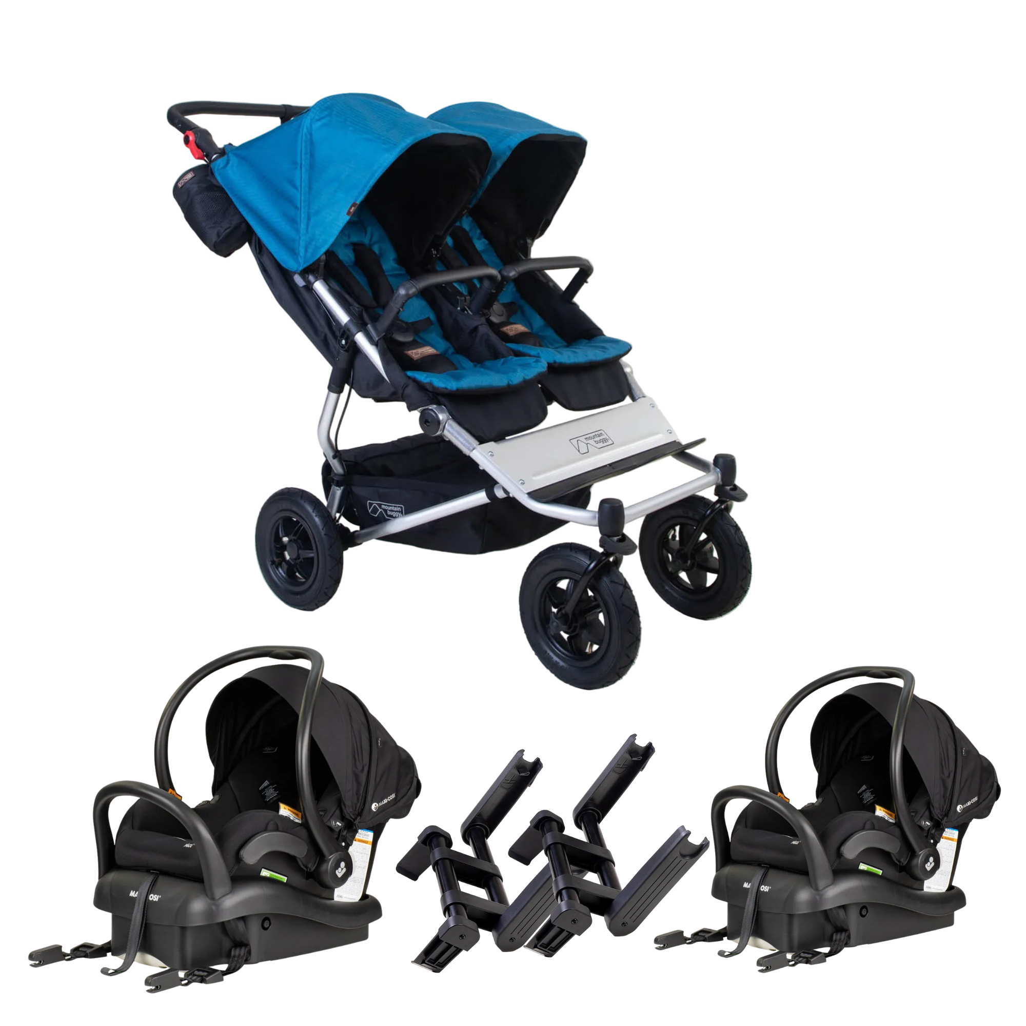 Mountain Buggy duet™ Travel System | Maxi Cosi Mico Plus With Isofix Capsule (TWIN)