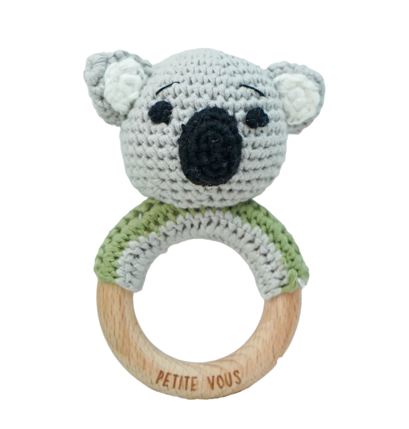 Petite Vous Crochet Ring Rattle - Ozzie Koala - Tiny Tots Baby Store