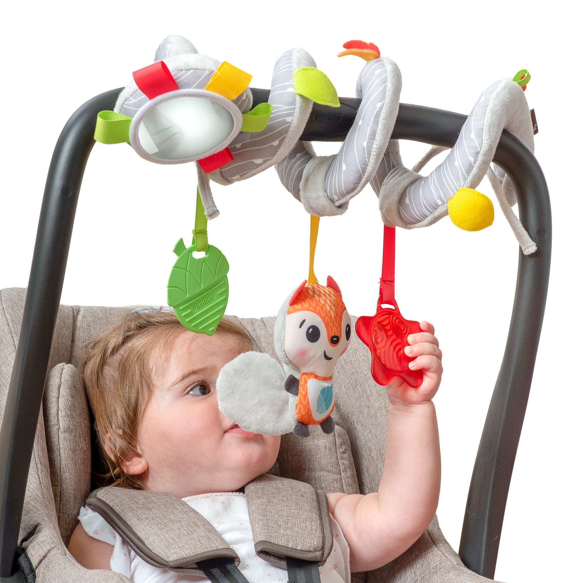 BenBats Spiral Dazzle Plush Toy for Car Seat & Pram