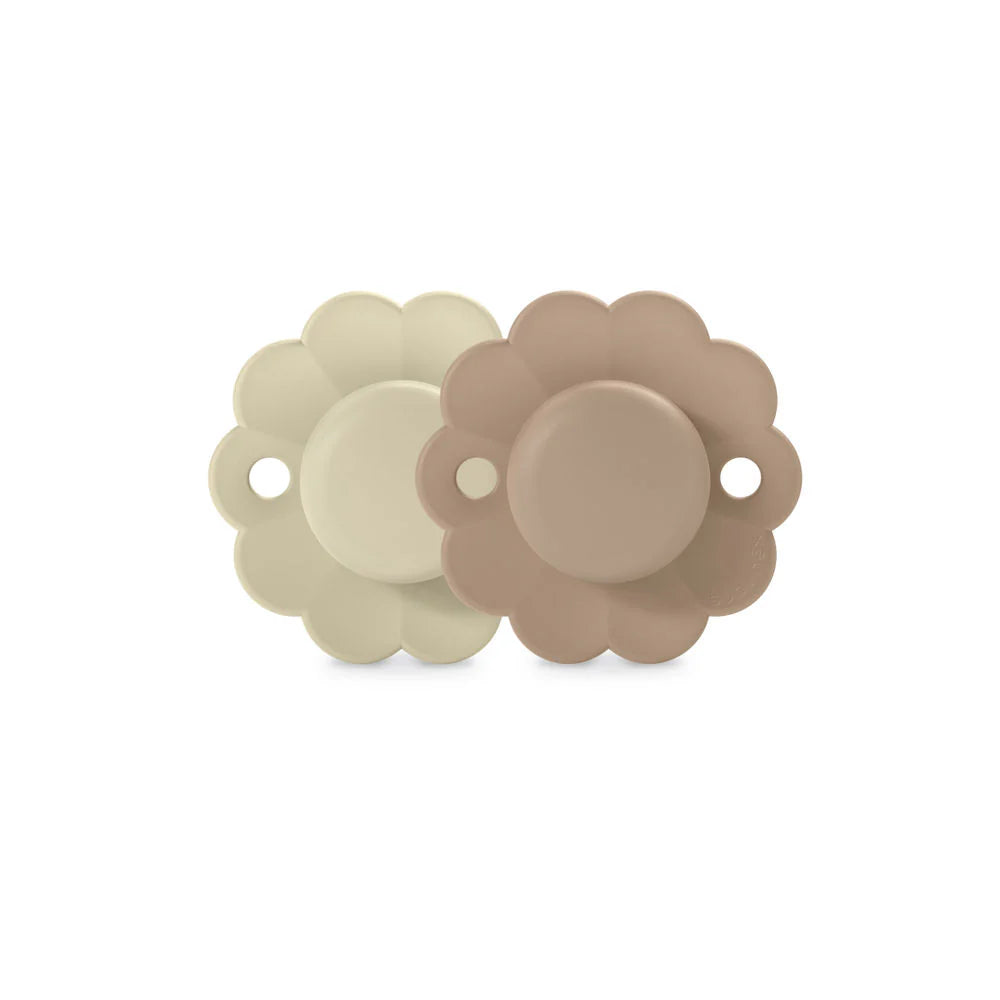 Suavinex Wonder SX Pro Soother 6-18 Months 2 Pack - WHITECAP GREY/RAW UMBER