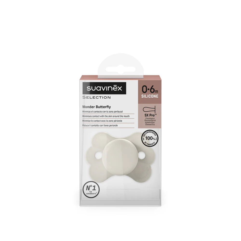 Suavinex Wonderland Butterfly SX Pro Soother 0-6 Months- BEIGE