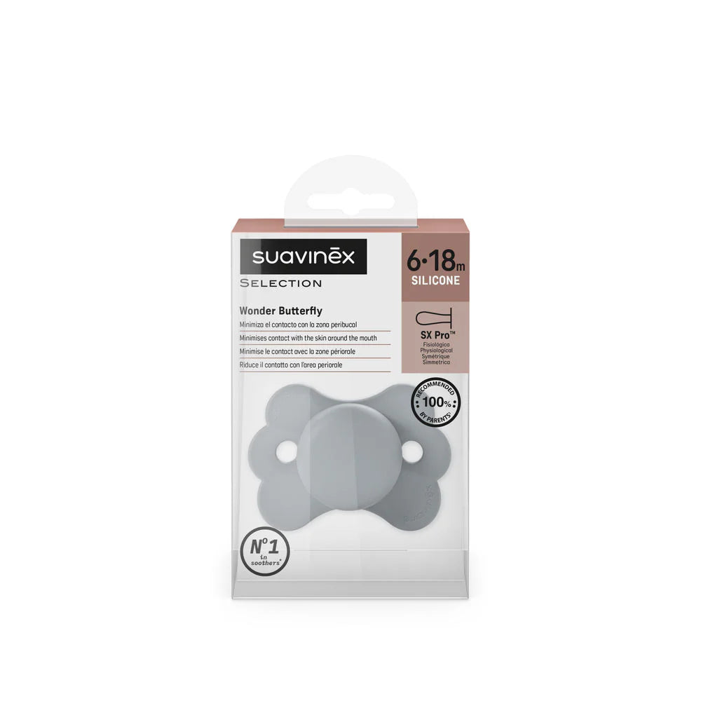 Suavinex Wonderland Butterfly SX Pro Soother 6-18 Months - WINTER SKY