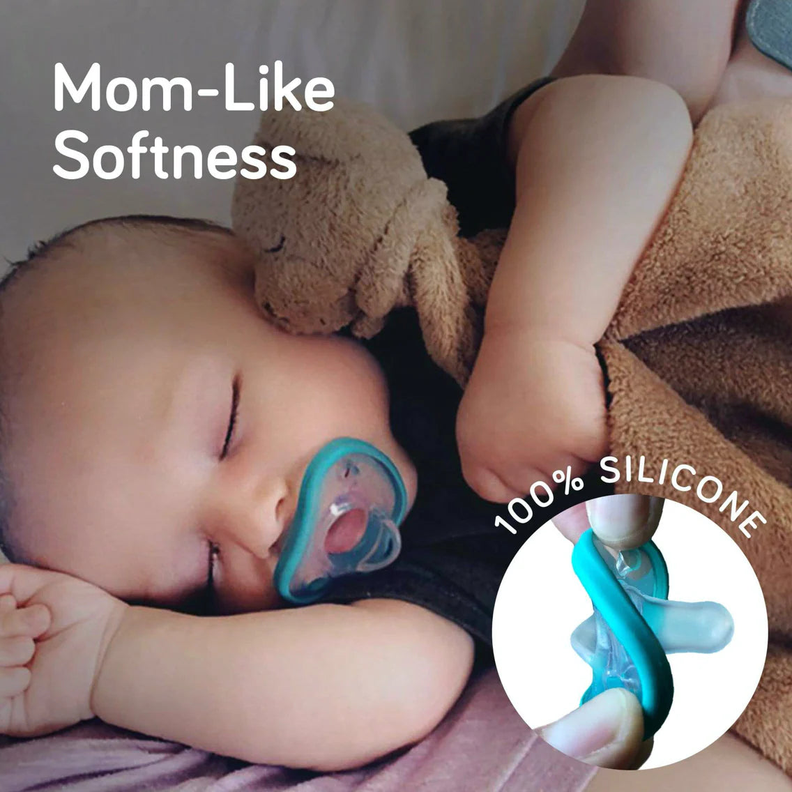 Nanobebe Flexy Pacifier Twin-Pack - White