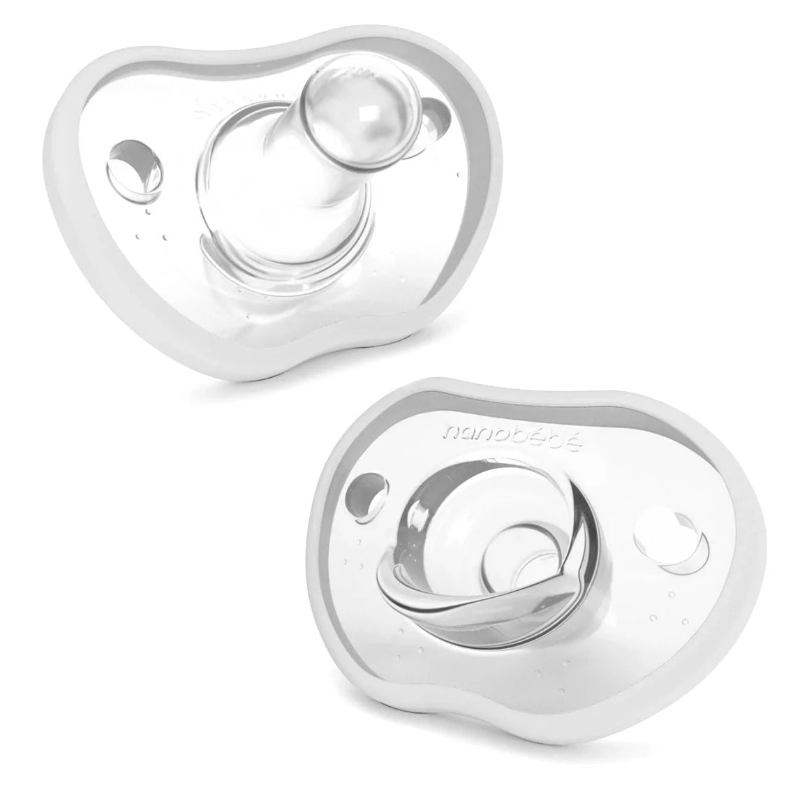 Nanobebe Flexy Pacifier Twin-Pack - White