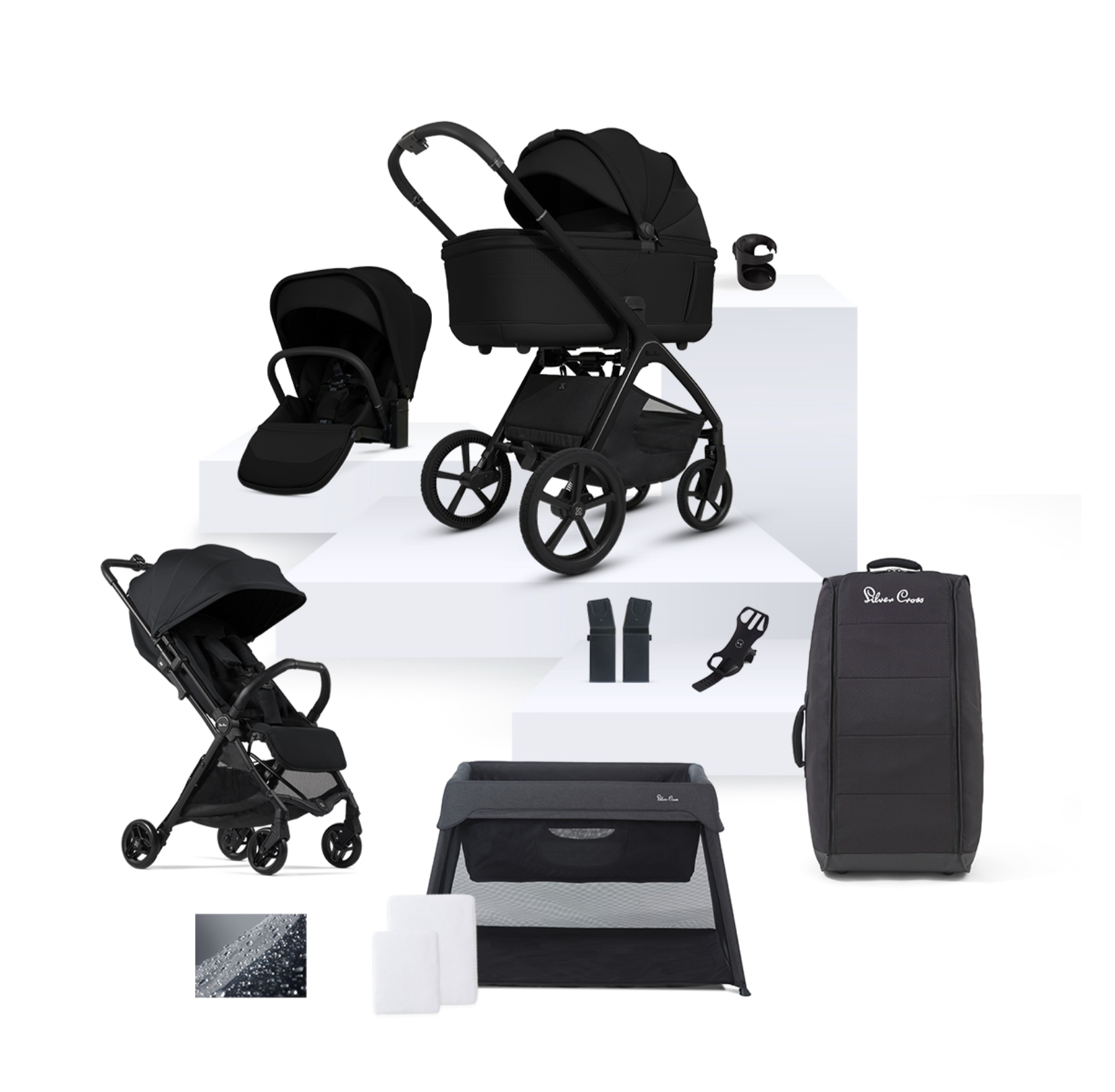 Silver Cross Cove Onyx Ultimate Travel Bundle (12 Piece) | ETA End April