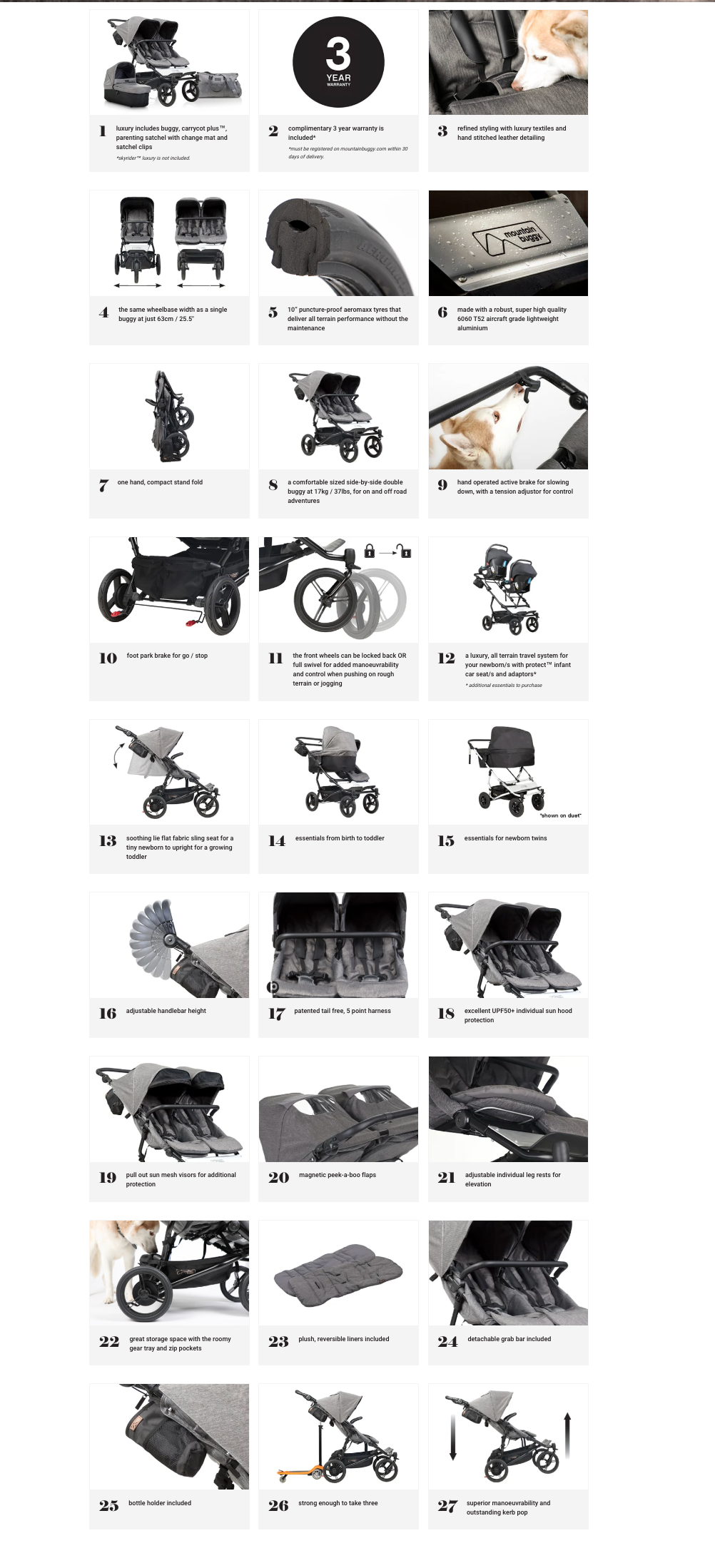 Mountain Buggy duet™ luxury collection carrycot plus for duet™ - Tiny Tots Baby Store