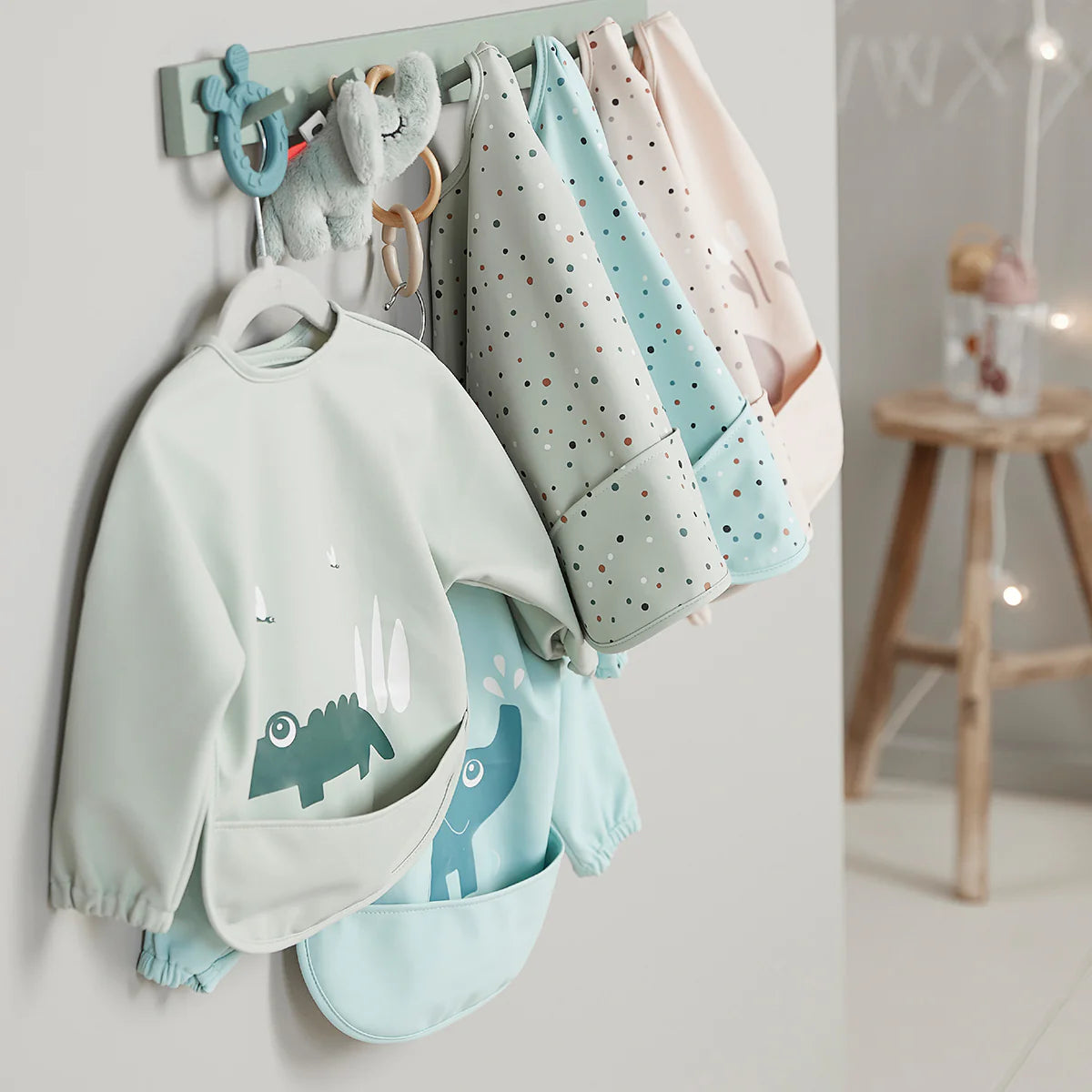 Done By Deer- Sleeved Pocket Bib - Lalee - Sand