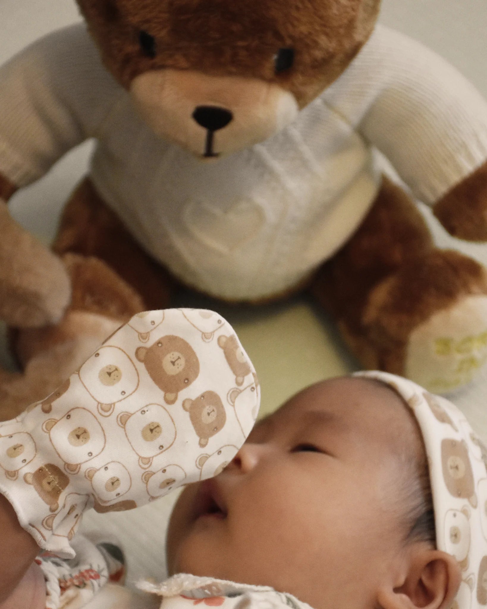 Playette 3 Pack Newborn Bear Print Caps