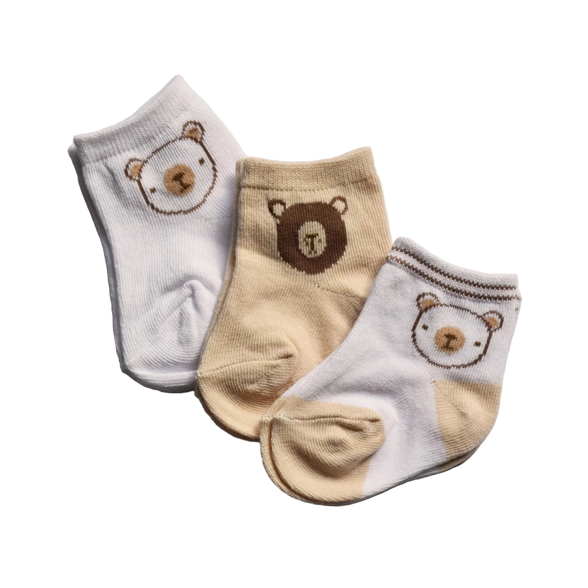 Playette 3 Pack Newborn Bear Socks