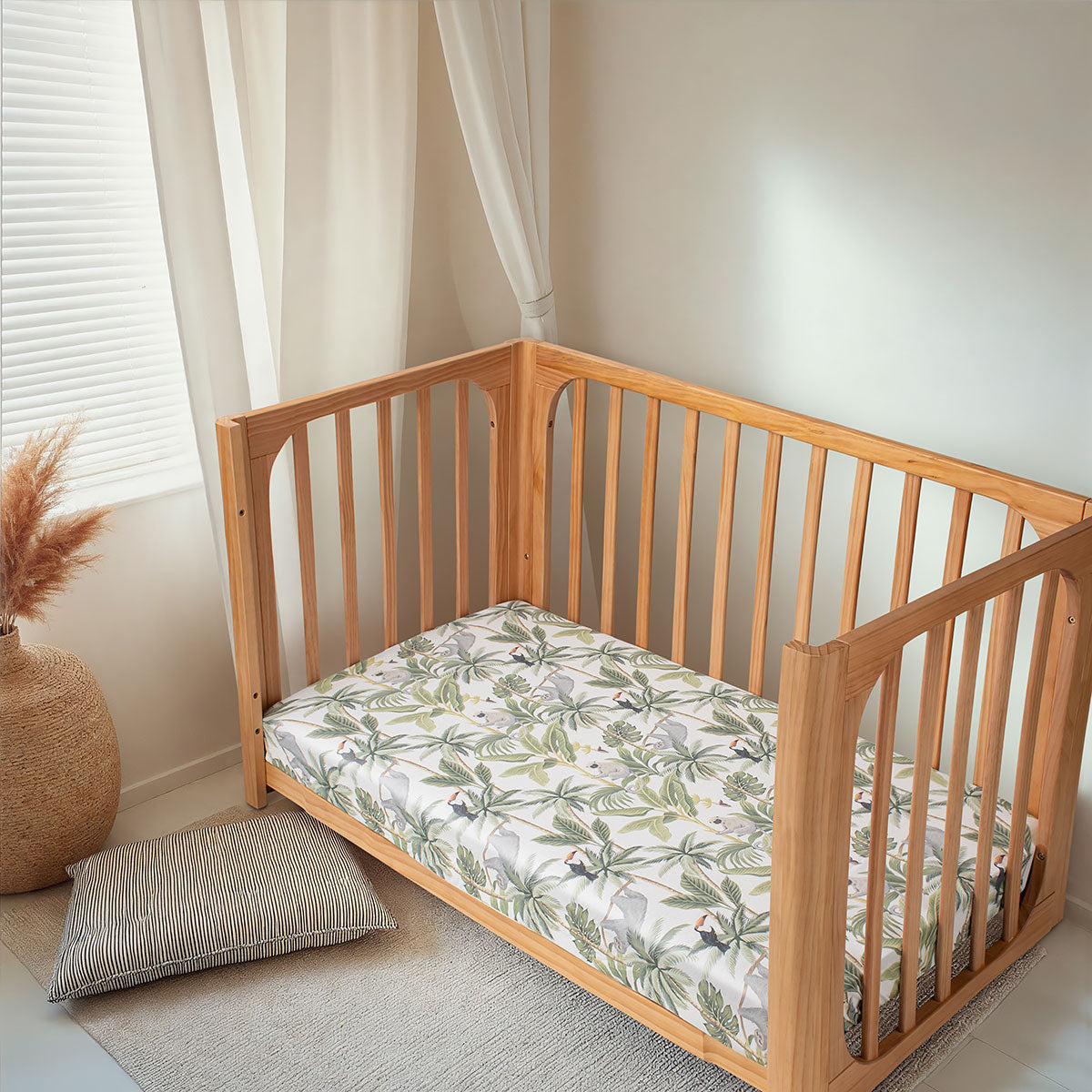 Cocoon Fitted Cot Sheet – Tropicana - Tiny Tots Baby Store