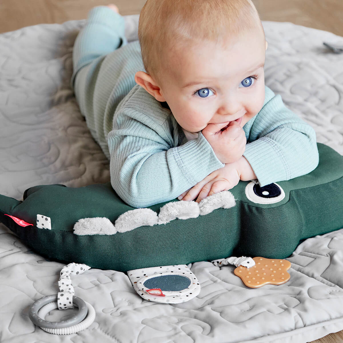 Done by Deer Croco Tummy Time Activity Toy Green - Tiny Tots Baby Store 