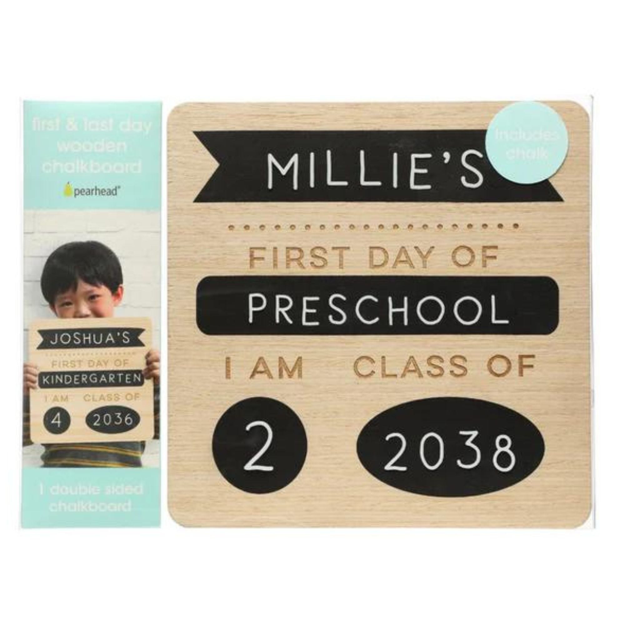 Pearhead Frst & Last Day Wooden Chalkboard - Tiny Tots Baby Store 