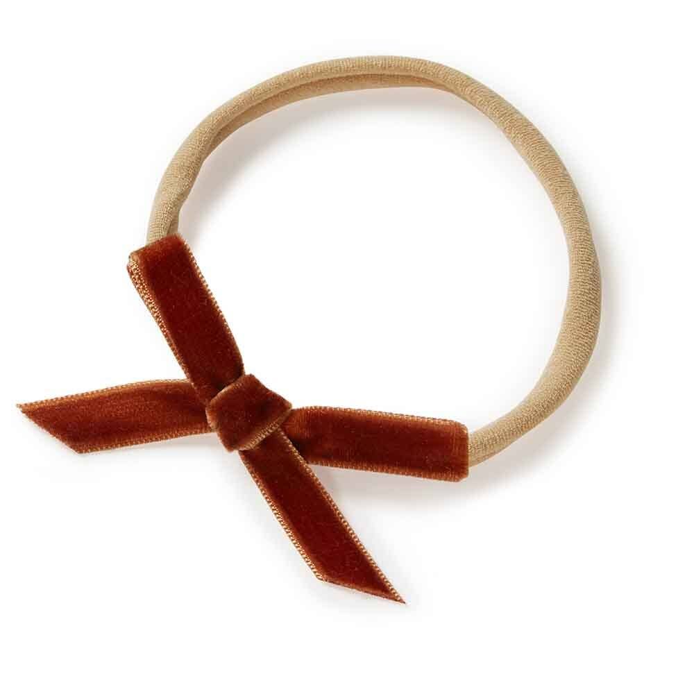 Snuggle Hunny - Toffee Velvet Bow