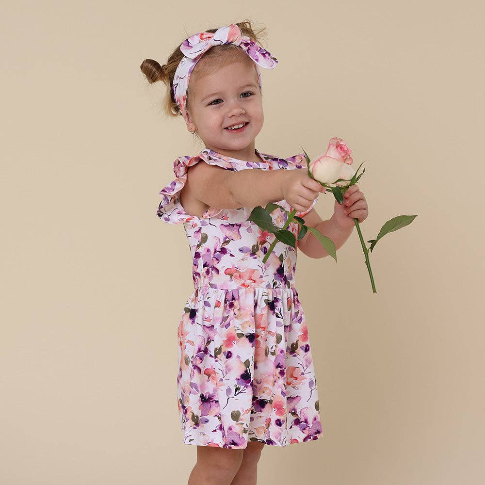 Snuggle Hunny - Blushing Beauty Short Sleeve Organic Dress - 3-6 Months (00)