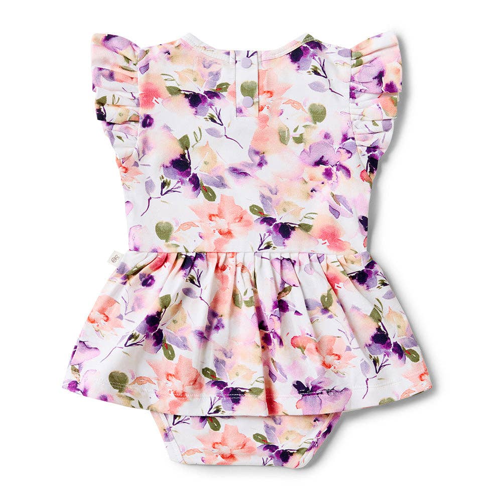 Snuggle Hunny - Blushing Beauty Short Sleeve Organic Dress - 3-6 Months (00)