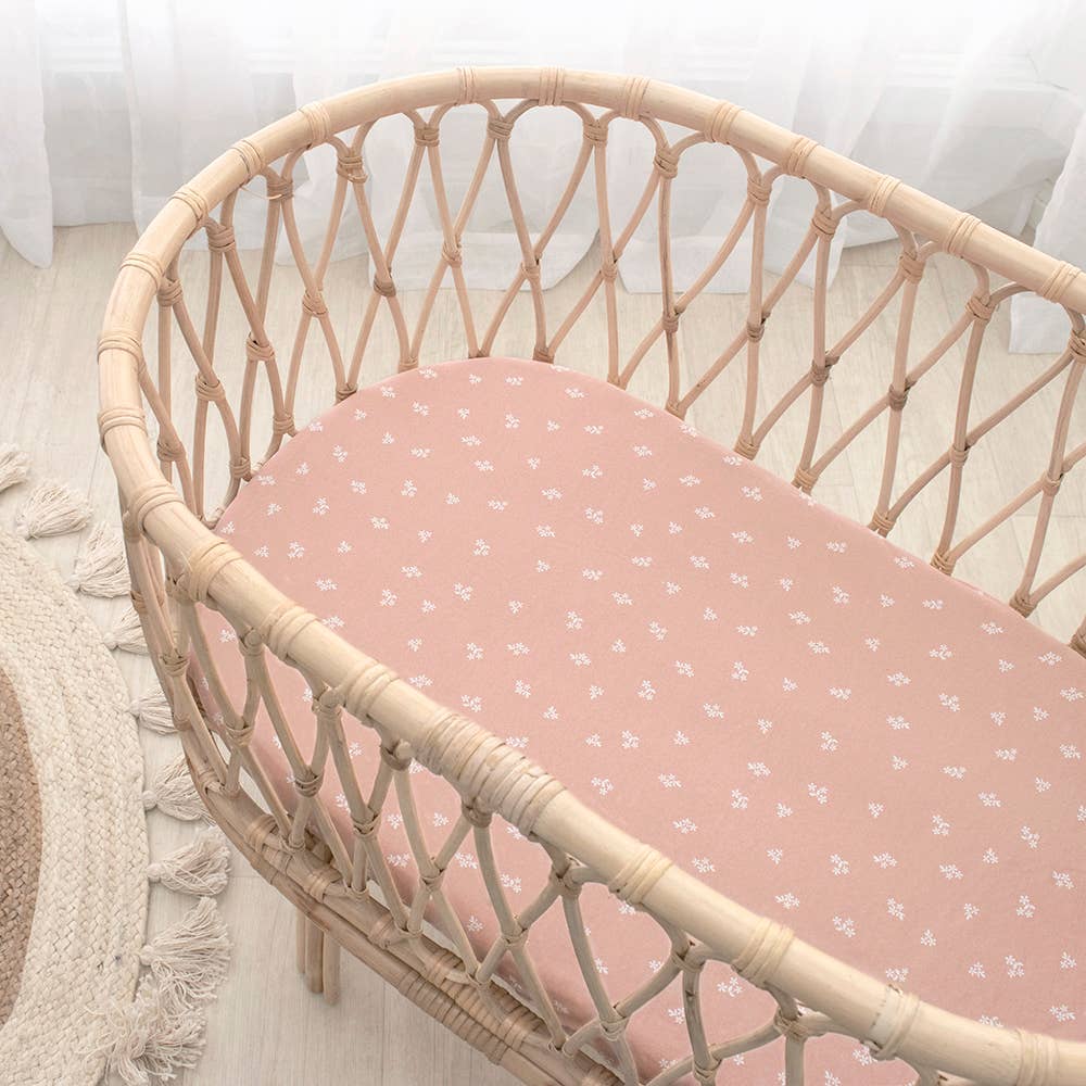 Living Textiles - 2pk Jersey Bassinet Fitted Sheet - Sophia's Garden