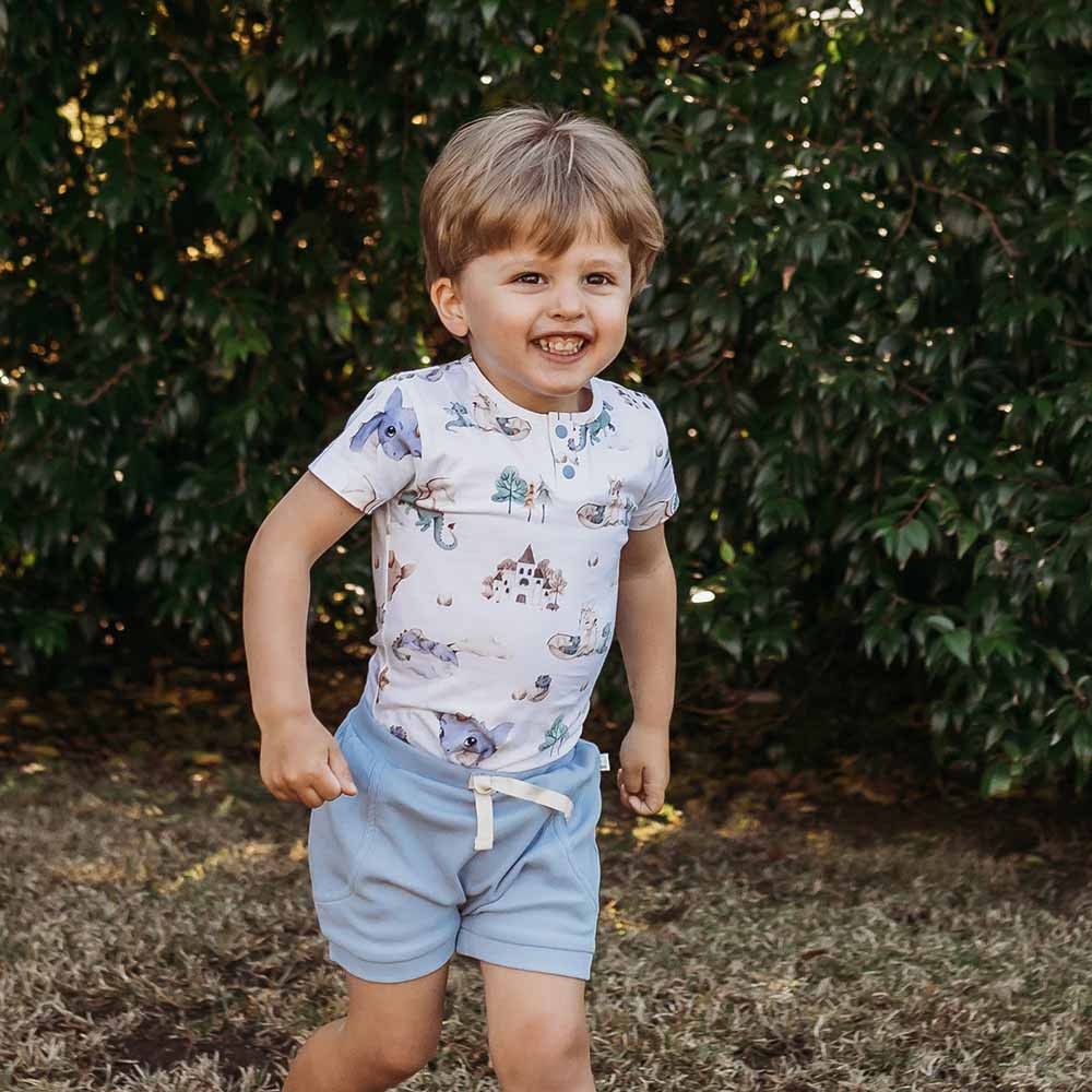 Snuggle Hunny - Dragon Short Sleeve Organic Bodysuit - Newborn (0000)