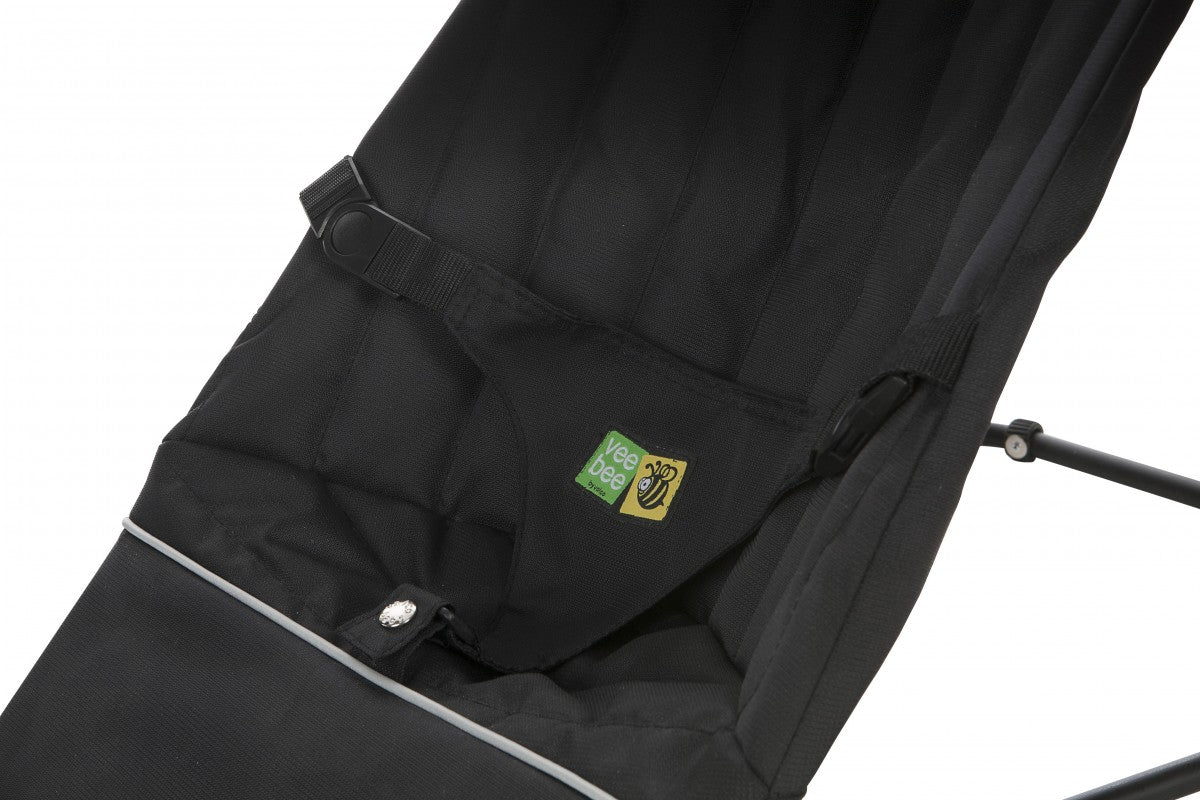 Baby Minder Bouncer with Toy Bar -Brilliant BLACK - Tiny Tots Baby Store