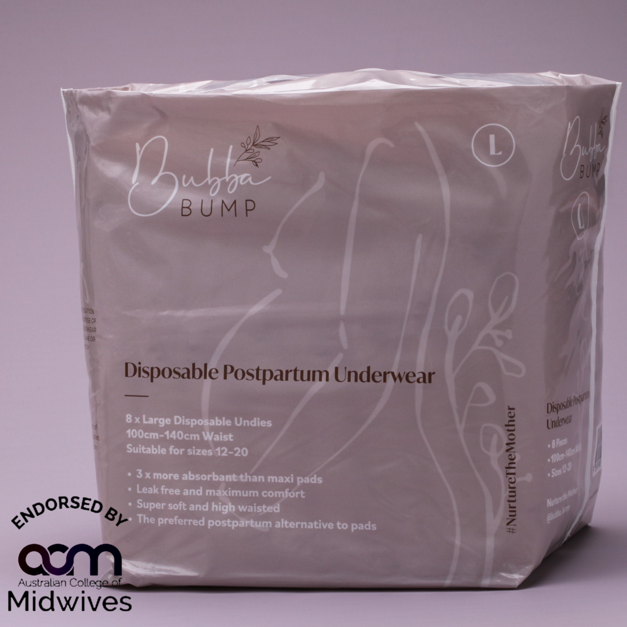 Bubba Bump - Disposable Postpartum Underwear - One Pack (8 Pairs) / Medium (6-12)