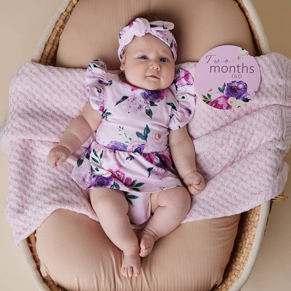 Snuggle Hunny - Floral Kiss Short Sleeve Organic Dress