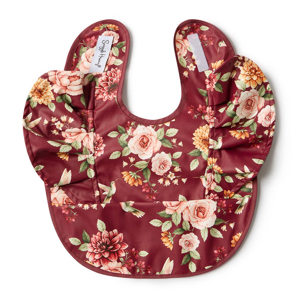 Snuggle Hunny - Floral Flutter Frill Snuggle Bib